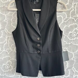Lulu's Black Peplum Vest Size M NWT